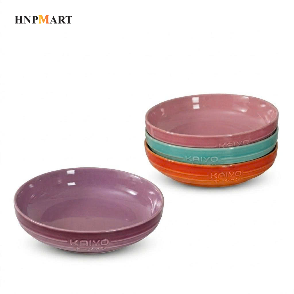 Bộ 4 đĩa sứ sâu lòng dáng vát Rainbow Kaiyo, size 15, 20 cm - Ảnh 6