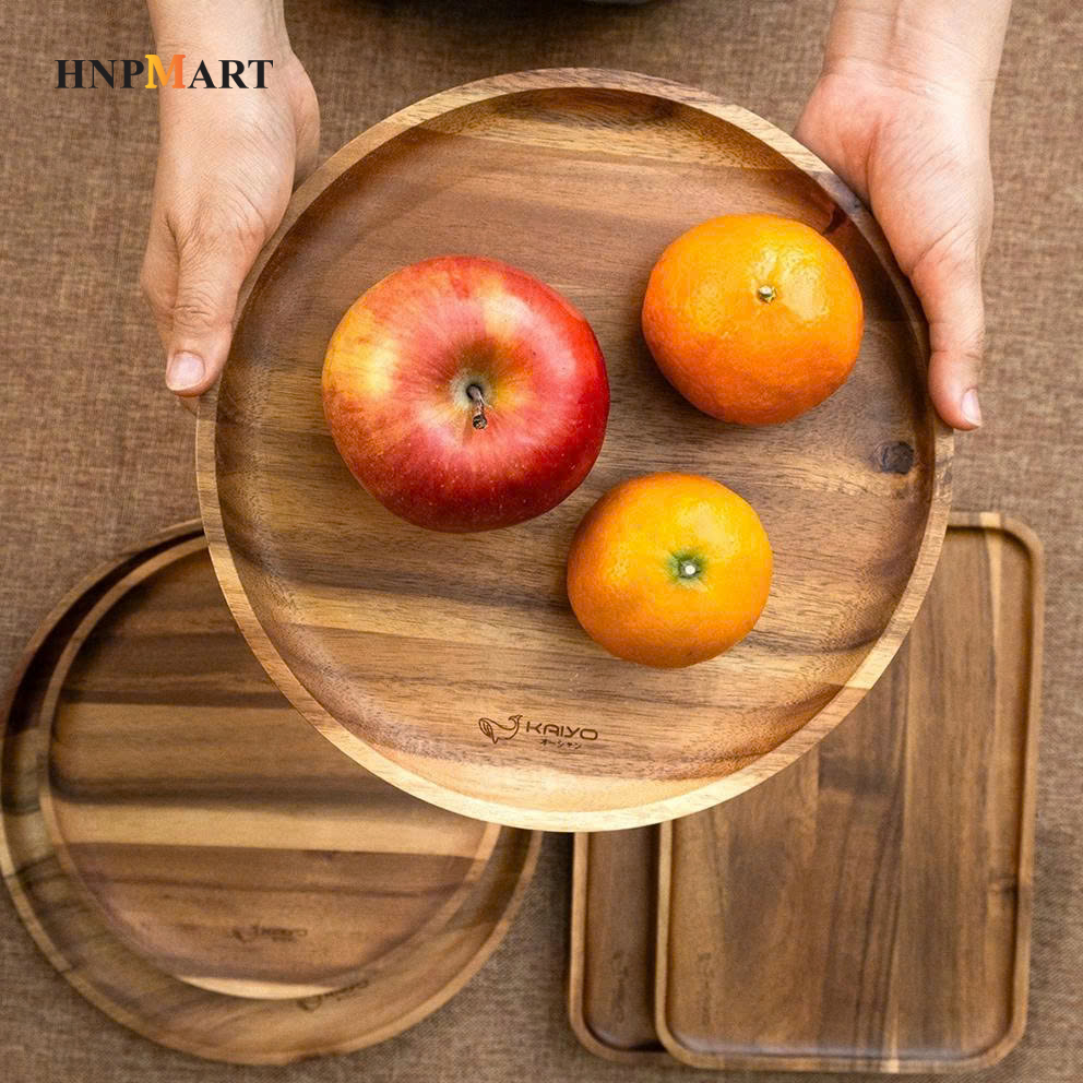 Khay Gỗ Kaiyo Hình Tròn 30Cm - Ảnh 5