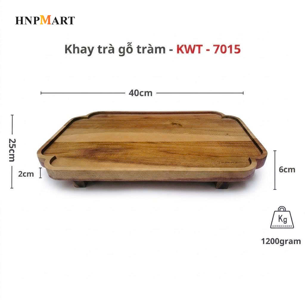 Khay Trà Bằng Gỗ Kaiyo (25X40Cm) - Ảnh 6
