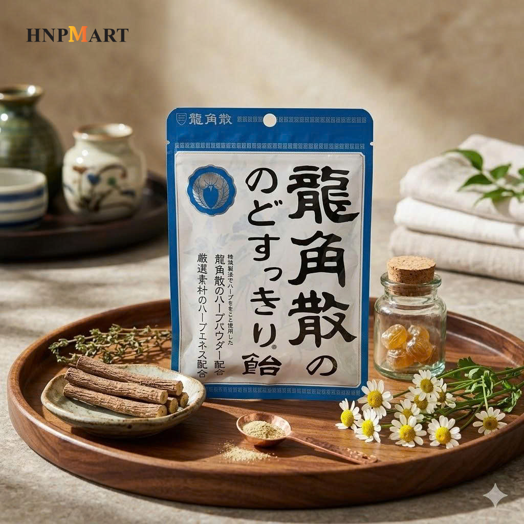 Kẹo Ngậm Giảm Ho Đau Rát Họng Ryukakusan 88gr - Ảnh 5