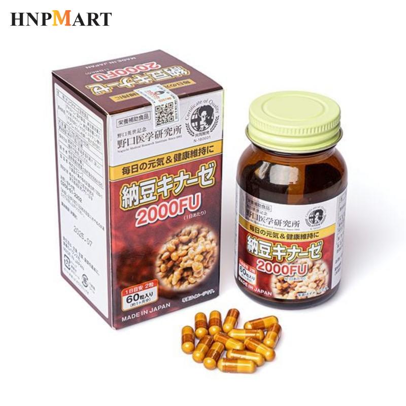 TPBVSK Hỗ Trợ Ngăn Ngừa Đột Quỵ Natto Kinase 2000FU Noguchi 60 viên - Ảnh 3