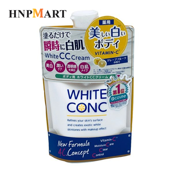 Sữa dưỡng thể trắng da Body White ConC 200g