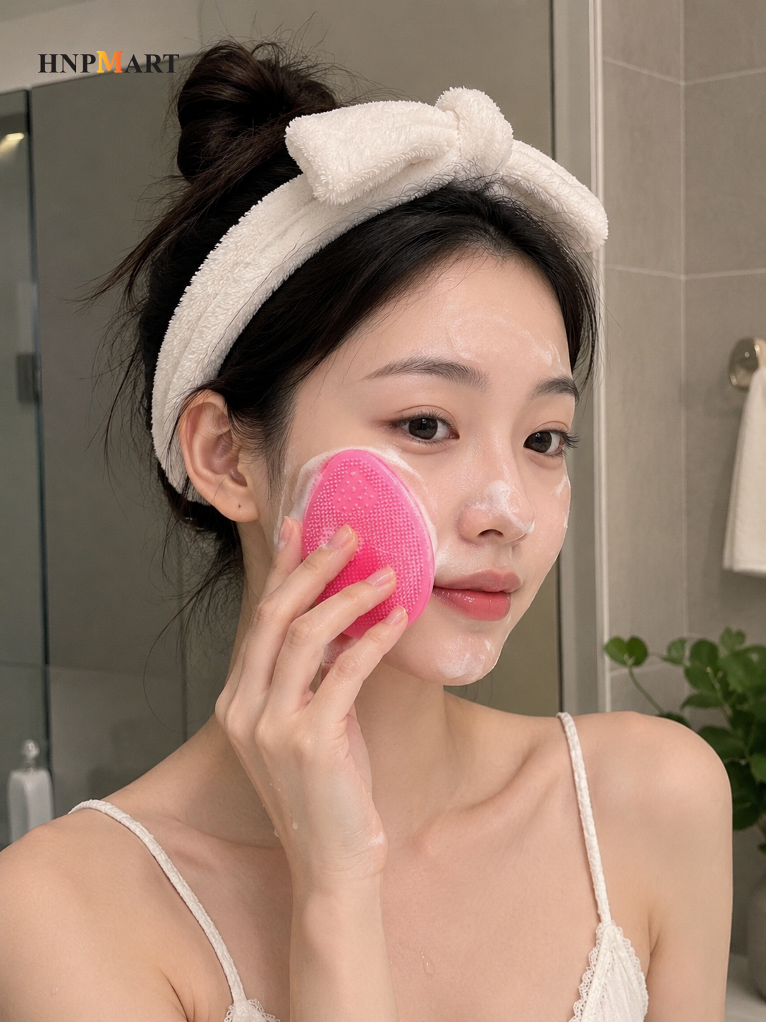 Miếng rửa mặt sillicon Seiwapro Loven Make Cleansing Pad Nhật Bản - Ảnh 3