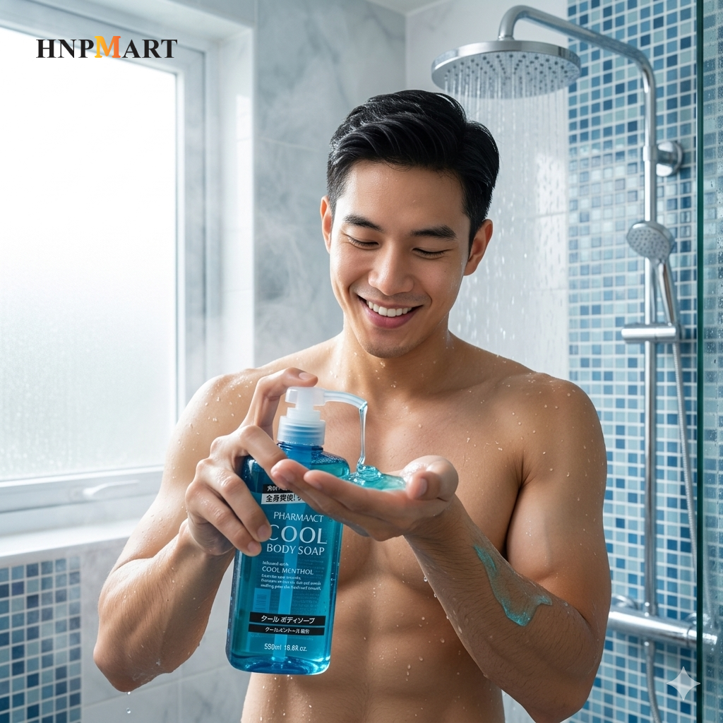 Sữa tắm nam Pharmaact Cool 550ml - Ảnh 3