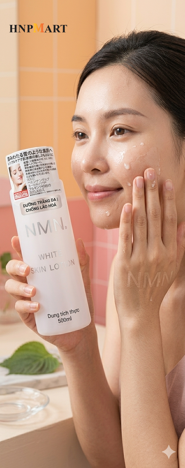 Nước Hoa Hồng NMN White Skin Lotion, Dưỡng Trắng Da, Chống Lão Hoá 500ml - Ảnh 2