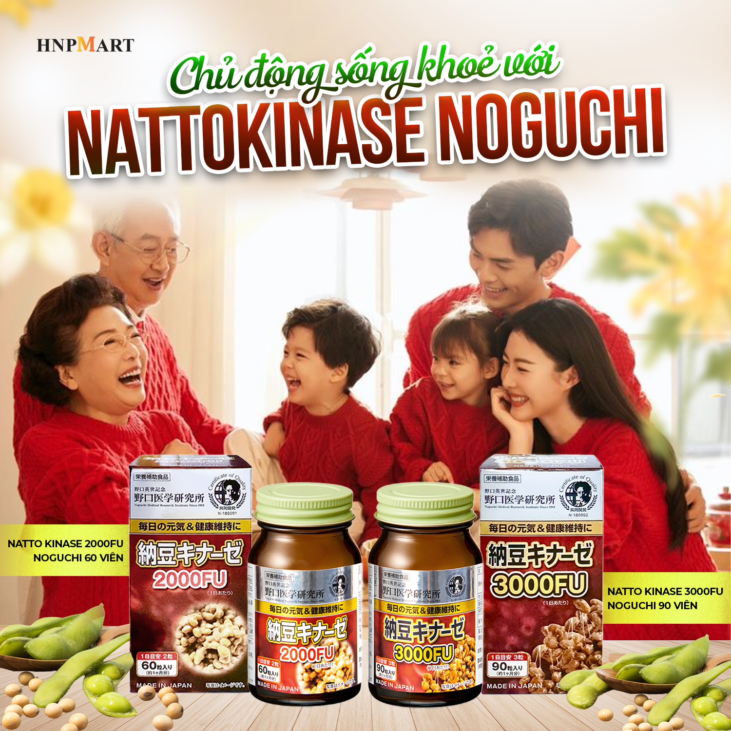 TPBVSK Hỗ Trợ Ngăn Ngừa Đột Quỵ Natto Kinase 2000FU Noguchi 60 viên - Ảnh 6