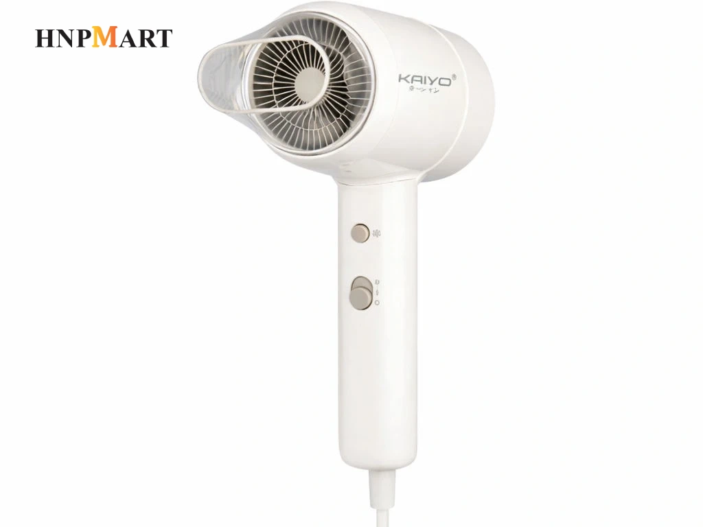 Máy Sấy Tóc Ion Âm Hai Chiều Nóng Lạnh Kaiyo KHD-4199 Màu Trắng kem - Ảnh 2