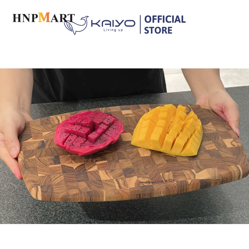 Thớt Thái Kaiyo Gỗ Teak Oval Vân Ngang (30x20x1.4cm) - Ảnh 5