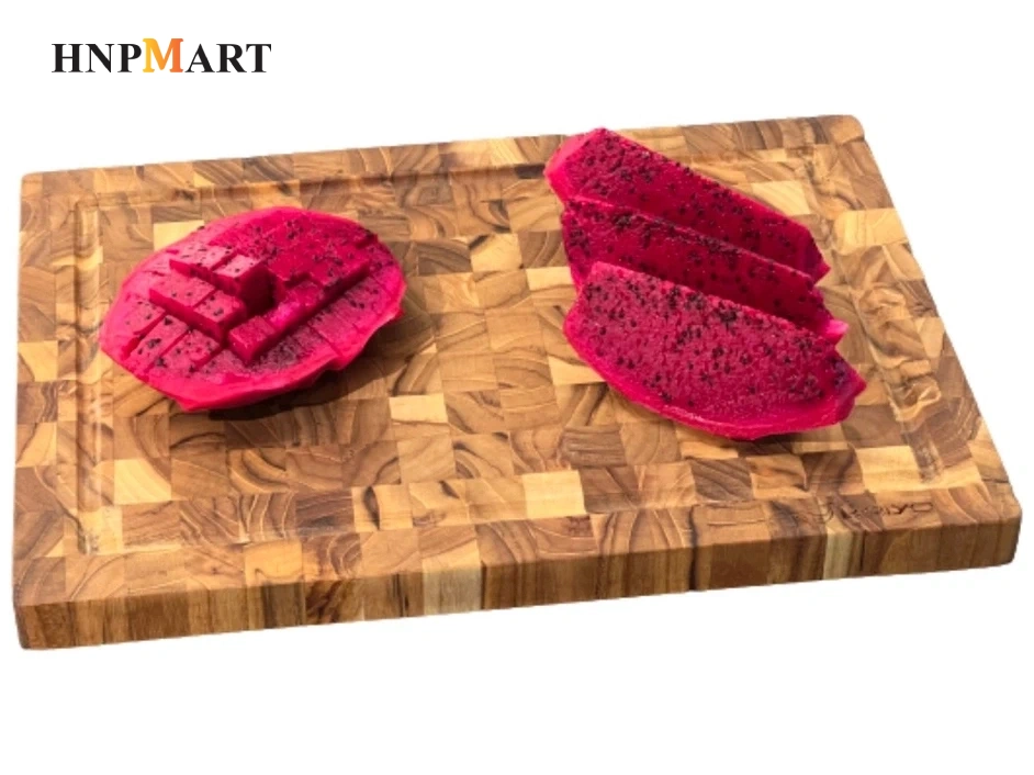 Thớt Thái Kaiyo Gỗ Teak Premium Chữ Nhật DC02 Size M (35x25x2.5cm) - Ảnh 4