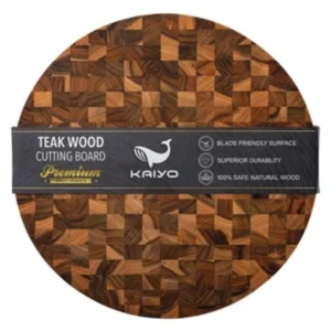Thớt Thái Kaiyo Gỗ Teak Premium Hình Tròn TDC01 (30x2.5cm)