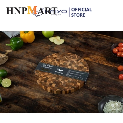 Thớt Thái Kaiyo Gỗ Teak Premium Hình Tròn TDC01 (30x2.5cm) - Ảnh 2