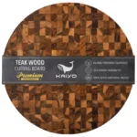 Thớt Chặt Kaiyo Gỗ Teak Premium Hình Tròn TDC04 (30x3.8cm)