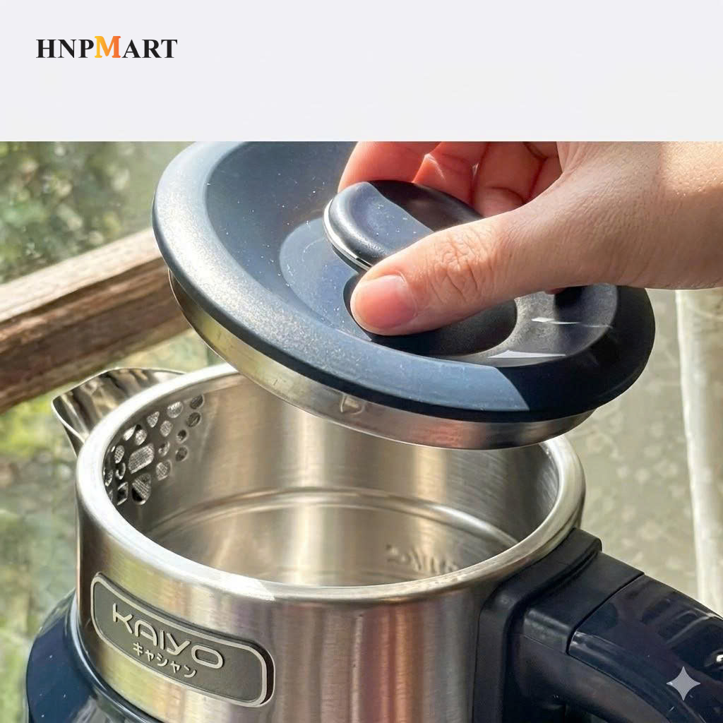 Ấm Siêu Tốc 2 Lớp Cool Touch 1,5L Kaiyo (Xanh Navy) - Ảnh 6
