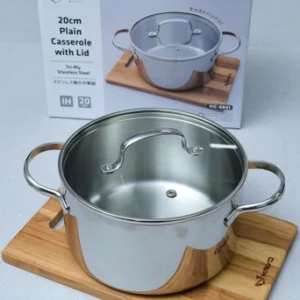 Nồi Inox Thân Đáy Liền Tri-Ply Silver Crown, Size 20Cm