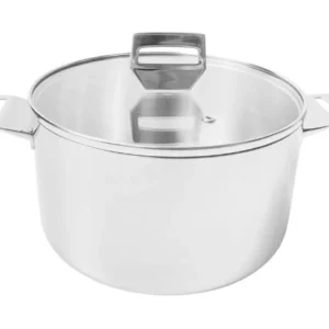 Nồi Inox thân đáy liền Try-Ply Kaiyo, vung kính, size 18cm