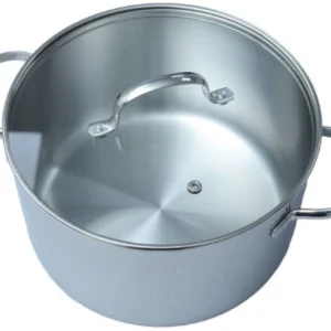 Nồi Inox thân đáy liền Try-Ply Kaiyo, vung kính, size 24cm (Classic Pro)