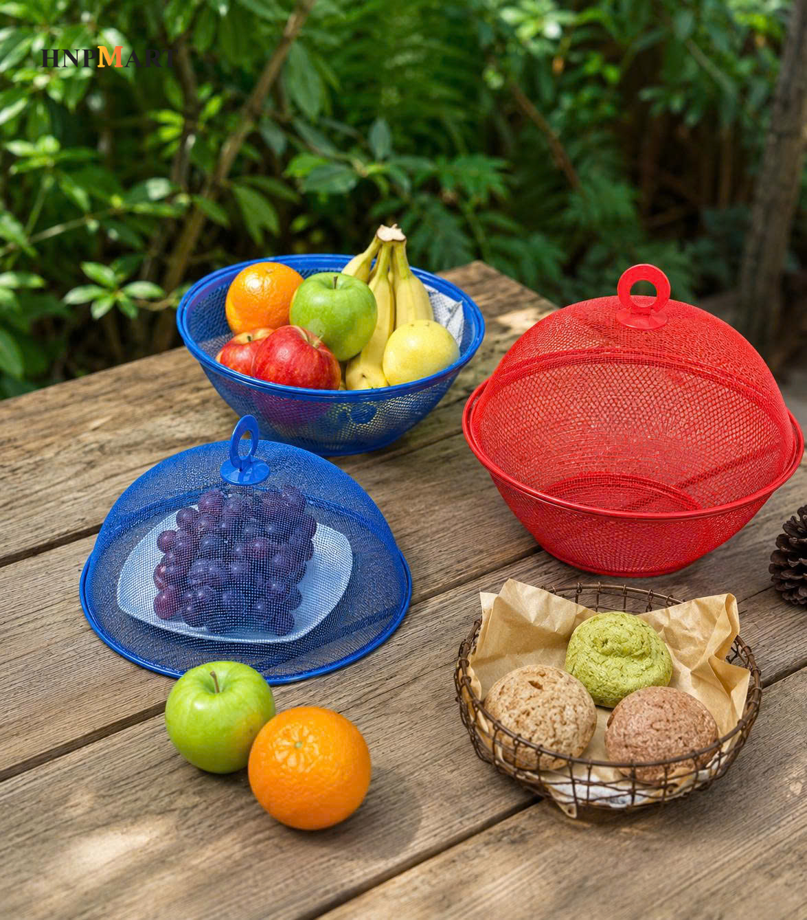 Rổ Quả Táo Kaiyo Có Nắp Đậy, Màu Đỏ - Ảnh 5