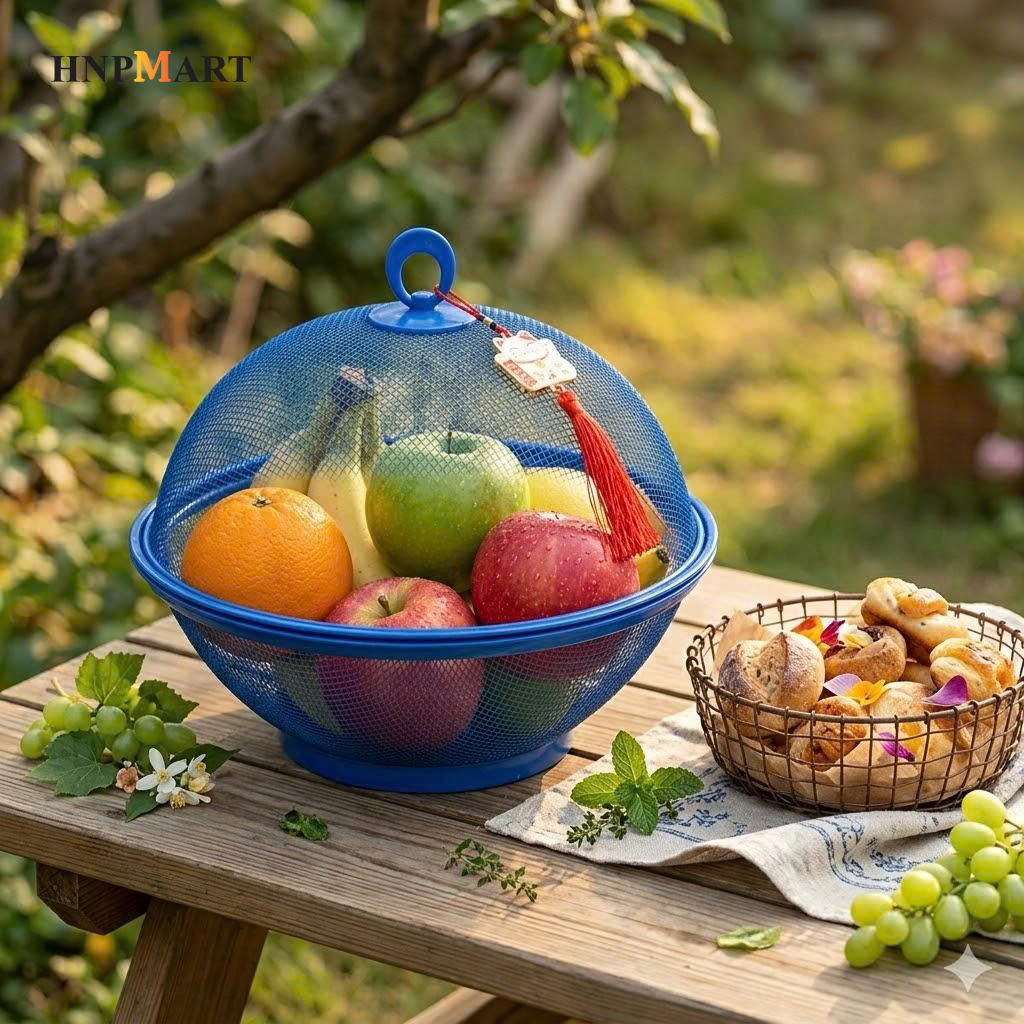 Rổ Quả Táo Kaiyo Có Nắp Đậy, Màu Xanh - Ảnh 5