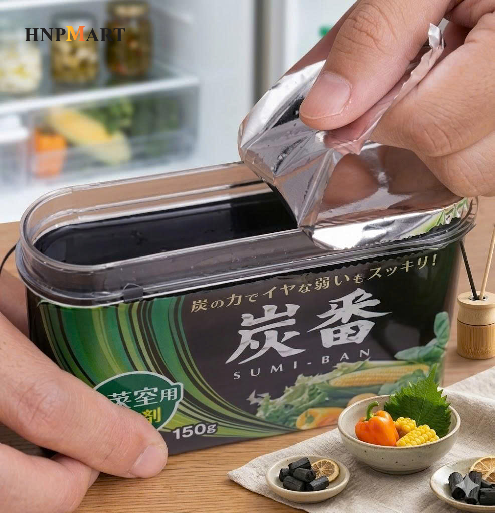 Sáp Khử Mùi Tủ Lạnh Kokubo JP Than Hoạt Tính 200g (xanh lá) - Ảnh 5