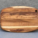 Thớt Thái Kaiyo Gỗ Teak Oval Vân Ngang (30x20x1.4cm)