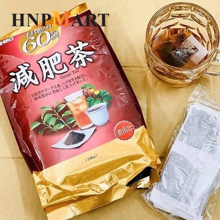 Trà Genpi Orihiro Nhật Bản 60 gói- giảm mỡ bụng - Ảnh 4
