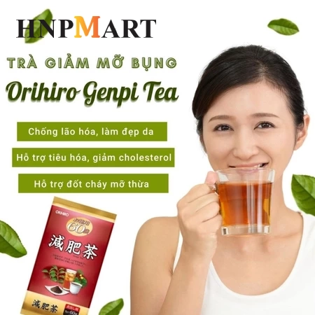 Trà Genpi Orihiro Nhật Bản 60 gói- giảm mỡ bụng - Ảnh 5