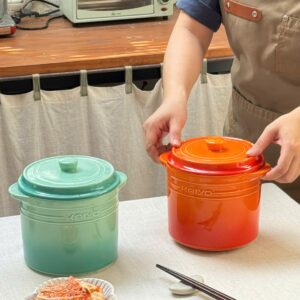 Hũ gốm sứ muối dưa cà Rainbow Kaiyo, dung tích 2.0L