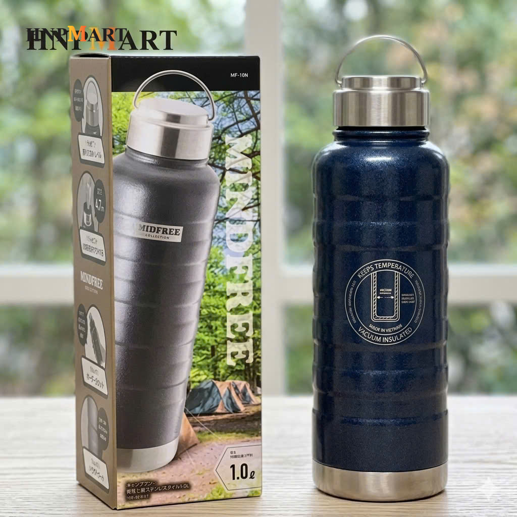 Bình Giữ Nhiệt Inox 304 Có Quai Xách Mind Free 1L - Ảnh 2