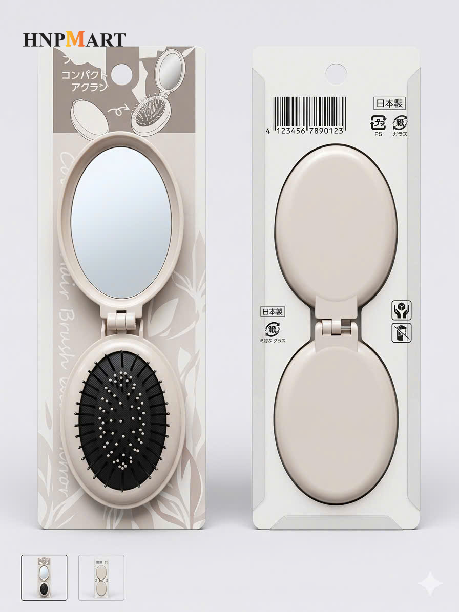 Bộ gương lược mini gấp gọn Seiwa Pro