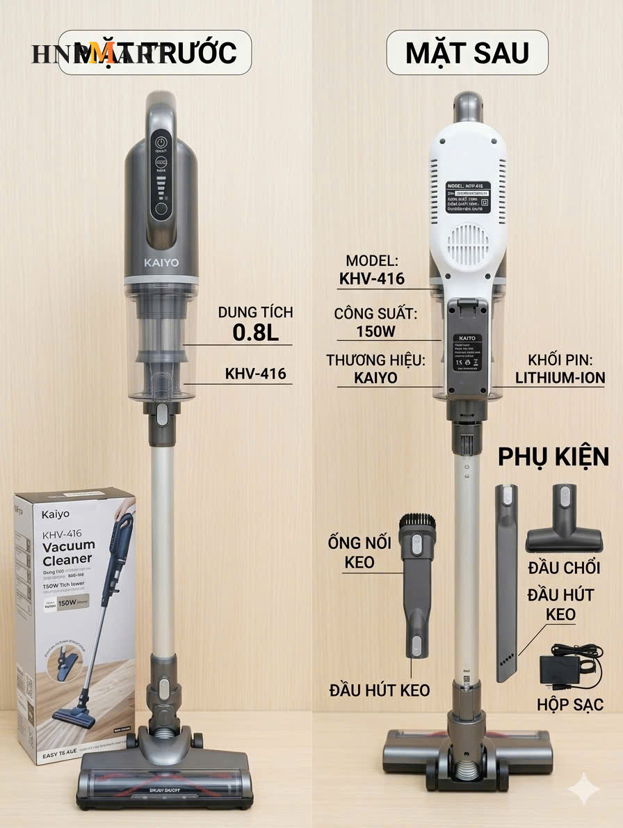 Máy Hút Bụi Cầm Tay Kaiyo (Model KHV-416) - Ảnh 2