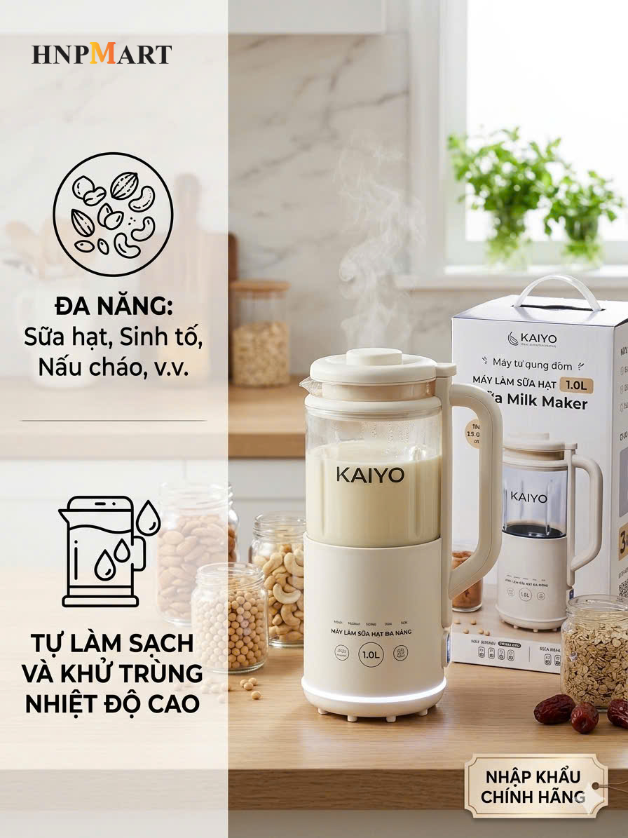 Máy Làm Sữa Hạt Đa Năng Kaiyo 1L - Ảnh 4