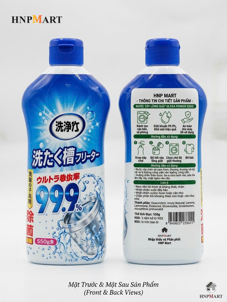 Nước Tẩy Lồng Giặt Ultra Powers Cao Cấp 550gr - Ảnh 2