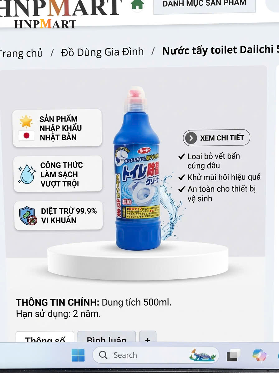 Nước tẩy toilet Daiichi 500ml - Ảnh 3