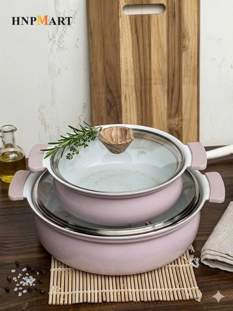 Nồi Lẩu Mini Nhôm Đúc Chống Dính Coronto Kakusee (18Cm, Hồng Pastel) - Ảnh 5