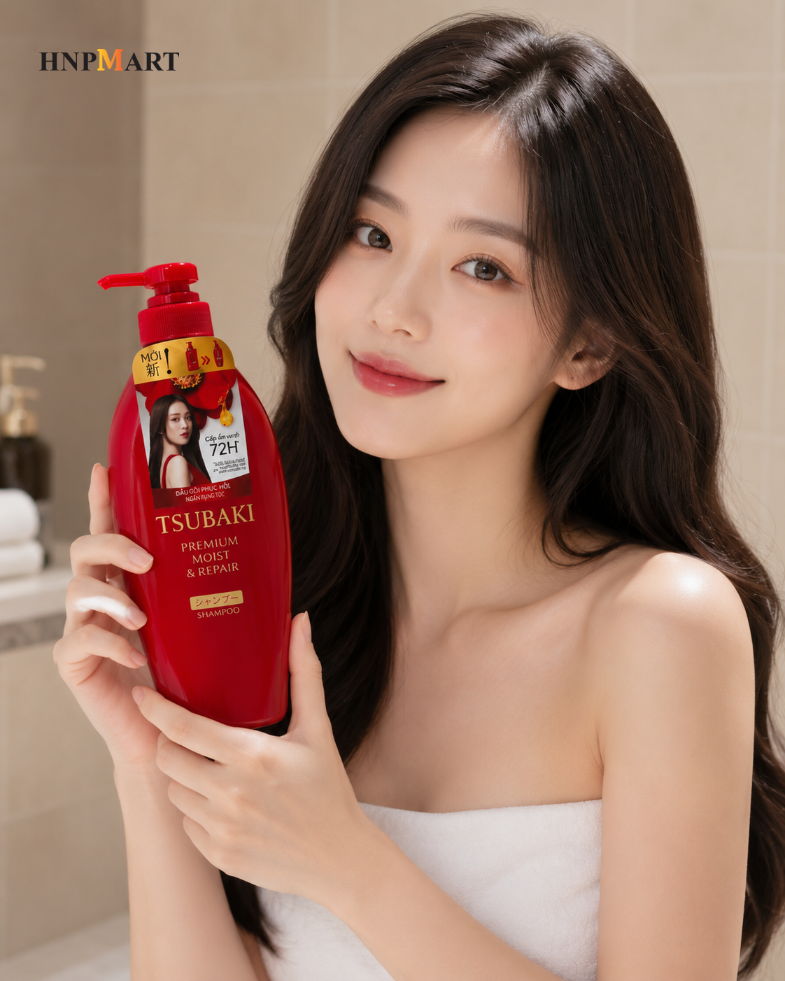 Dầu Gội Tsubaki Premium Phục Hồi & Cấp Ẩm Tóc 450ml (Đỏ) - Ảnh 3