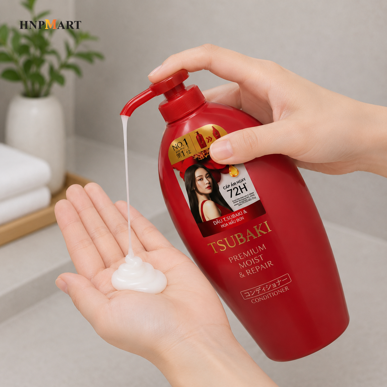 Dầu Xả Tsubaki Premium Phục Hồi & Cấp Ẩm Tóc 490ml (Đỏ) - Ảnh 3