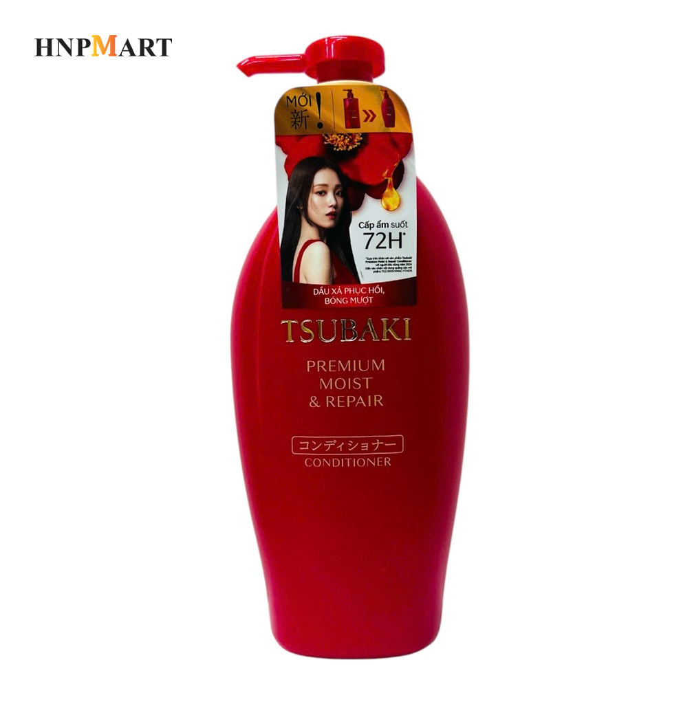 Dầu Xả Tsubaki Premium Phục Hồi & Cấp Ẩm Tóc 490ml (Đỏ)