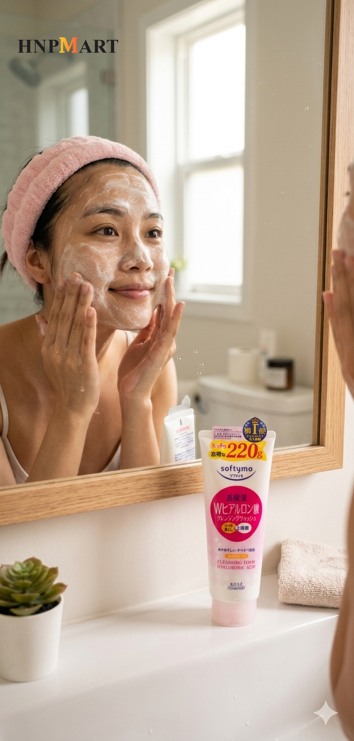 SỮA RỬA MẶT DƯỠNG ẨM DA SOFTYMO ACID HYALURONIC - Ảnh 3