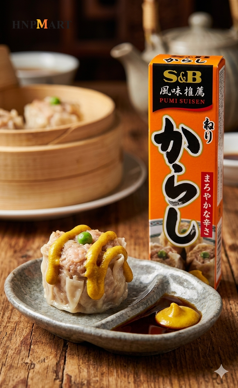 Mù Tạt Vàng S&B Karashi Vị Cay Vừa 43G/Tuýp - Ảnh 4