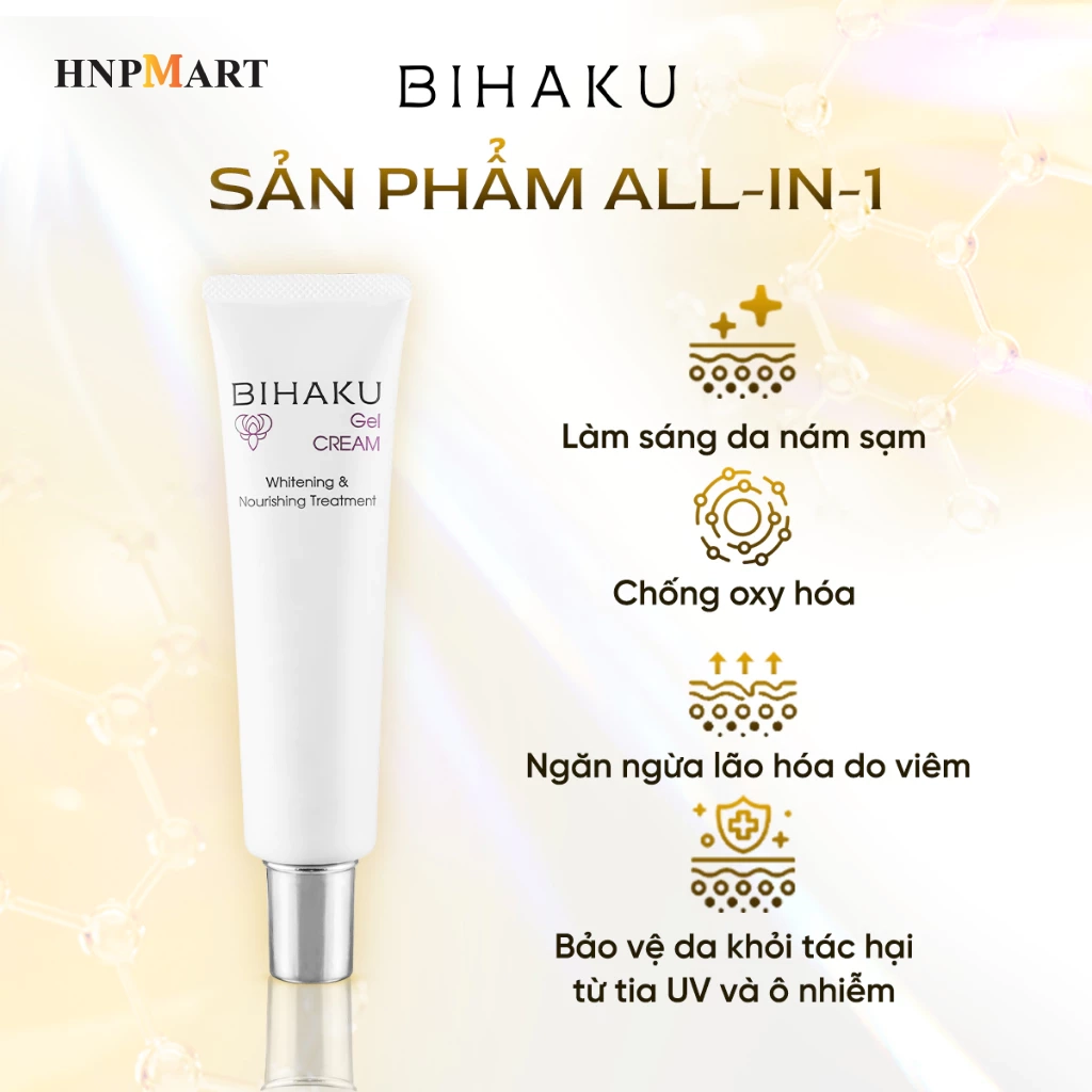 Kem Dưỡng Sáng Mờ Nám Bihaku Gel Cream 30g - Ảnh 2