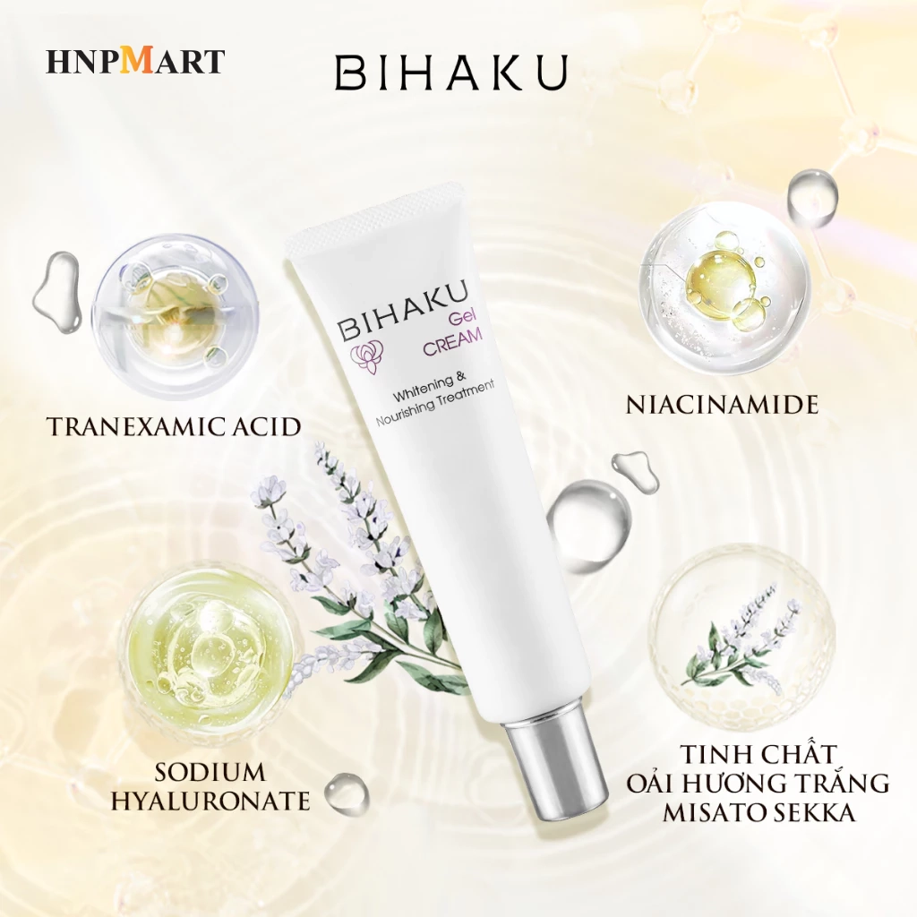 Kem Dưỡng Sáng Mờ Nám Bihaku Gel Cream 30g - Ảnh 3