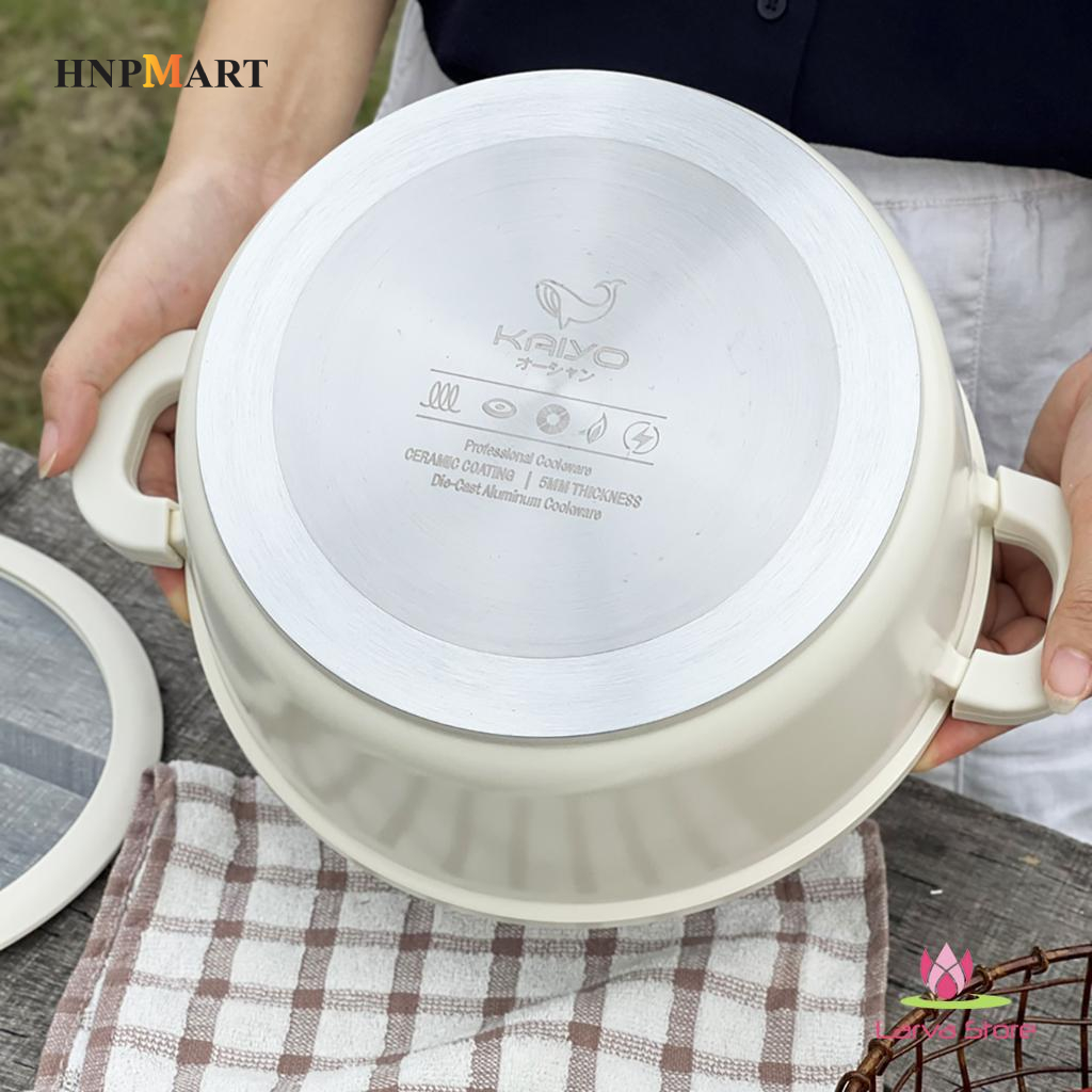 Nồi Nhôm Đúc Full Induction Ocean Waves Kaiyo, 24Cm - Ảnh 5