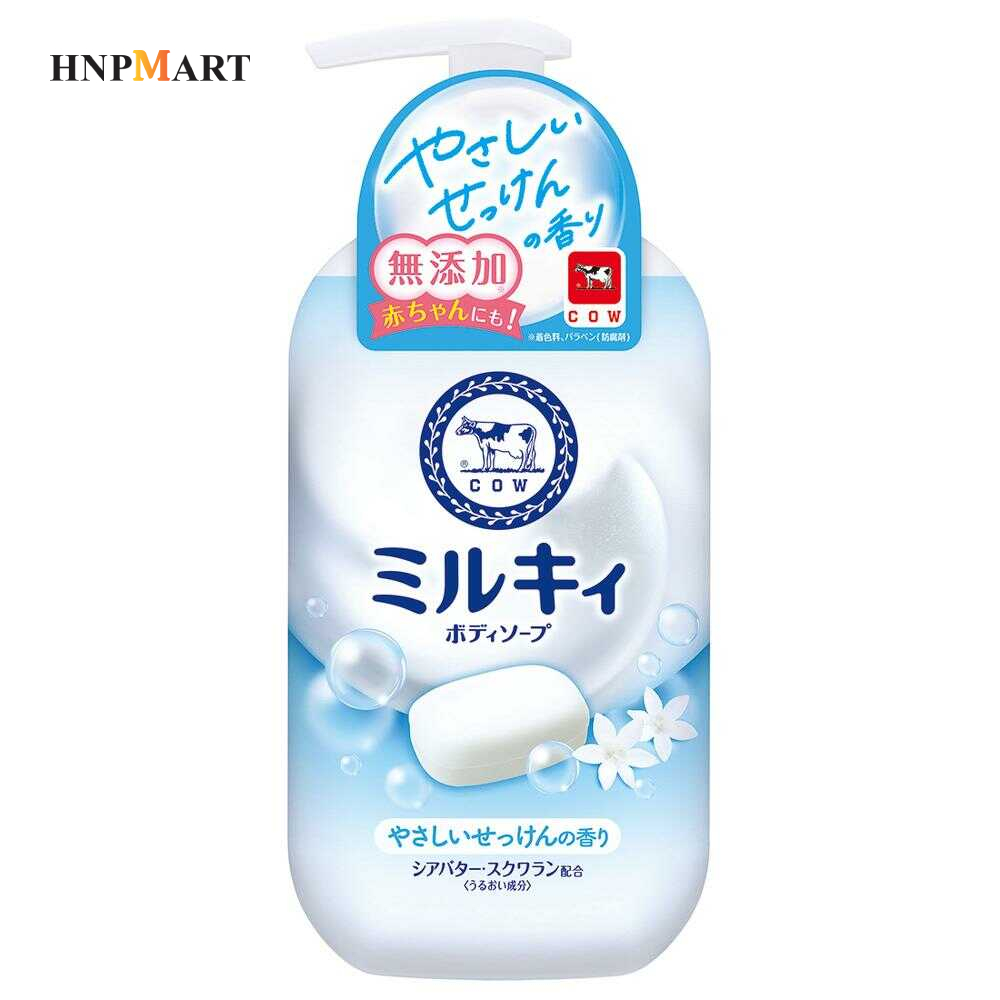 Sữa Tắm Bọt Mịn Dịu Nhẹ Cow Hương Sữa 500ml