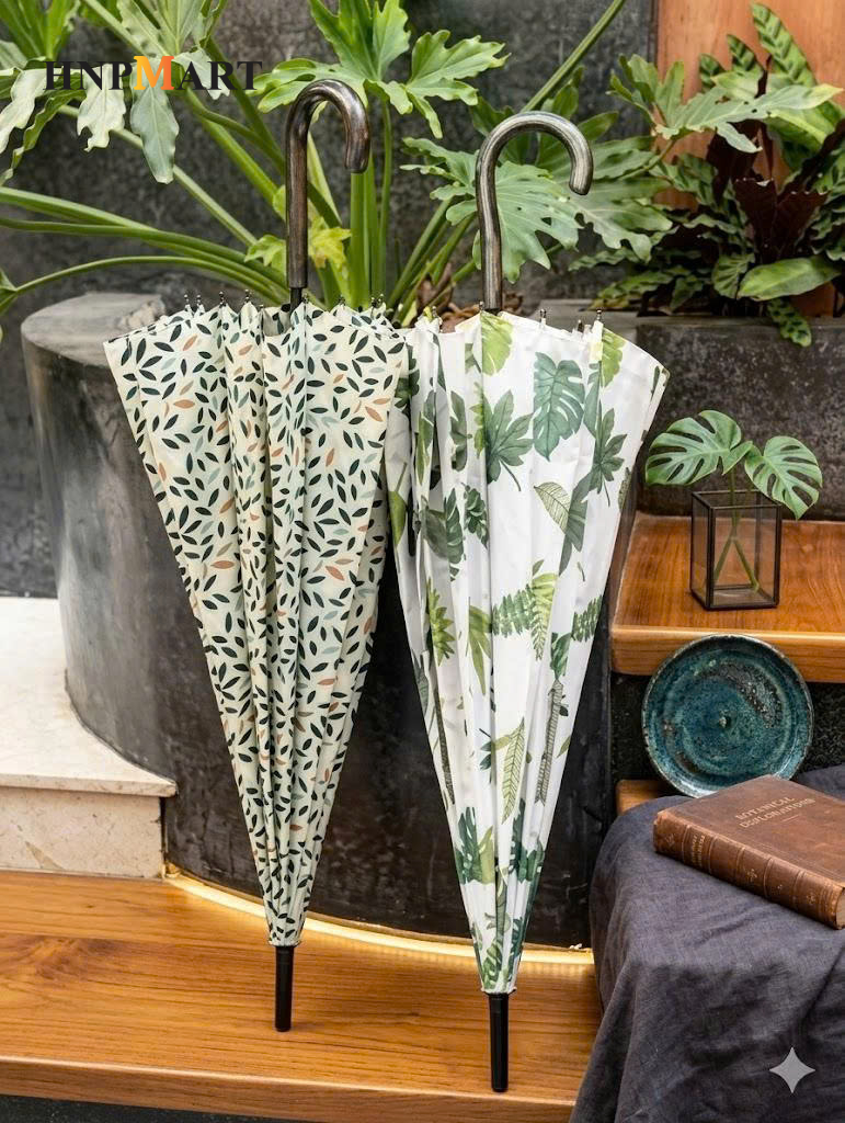 Ô Gấp Gọn Siêu Nhẹ Có Móc Treo Kaiyo, Hoạ Tiết Lá Colorful Leaf ( Lá Nhỏ ) - Ảnh 5