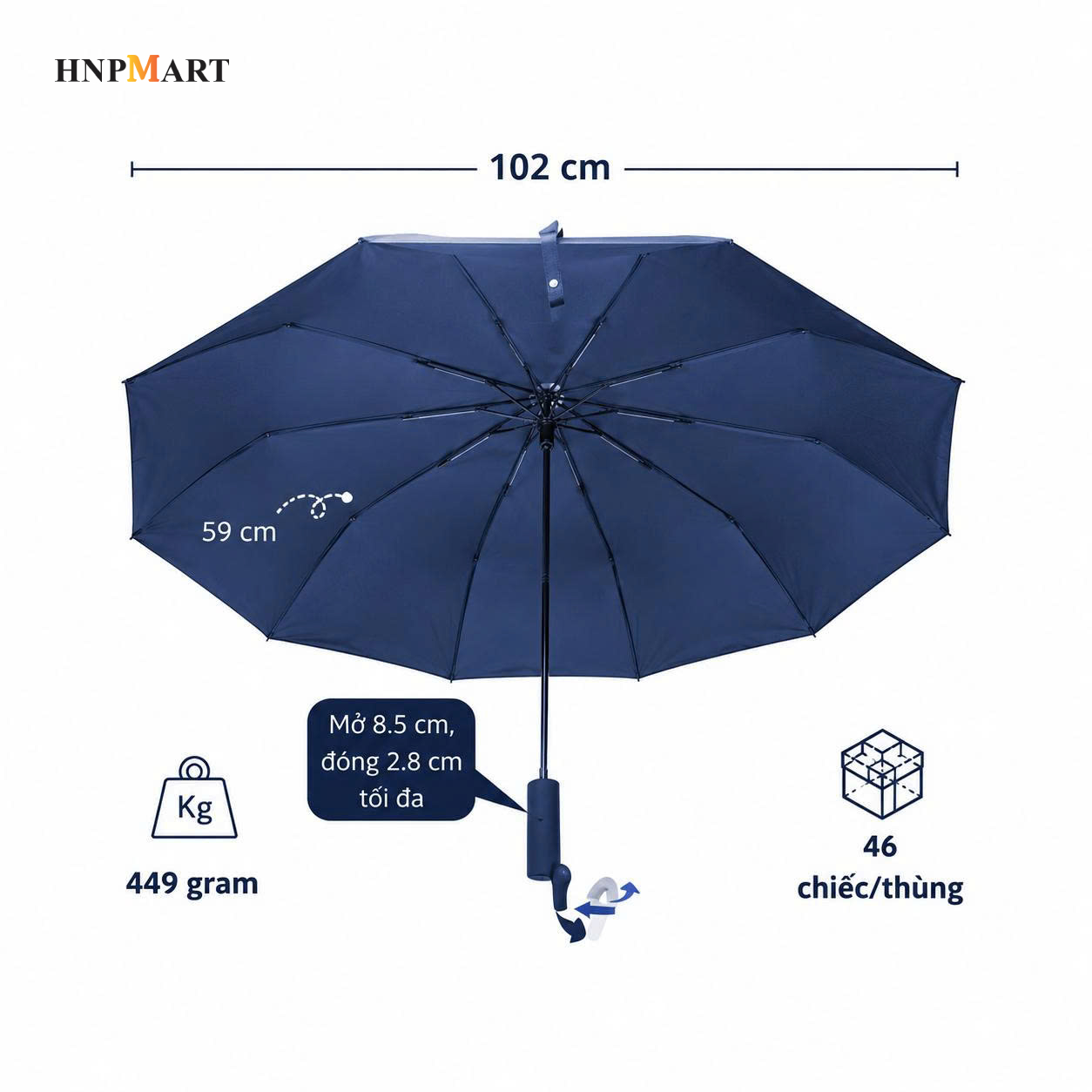 Ô Kaiyo Gấp Gọn Tự Động 2 Chiều - Ảnh 4