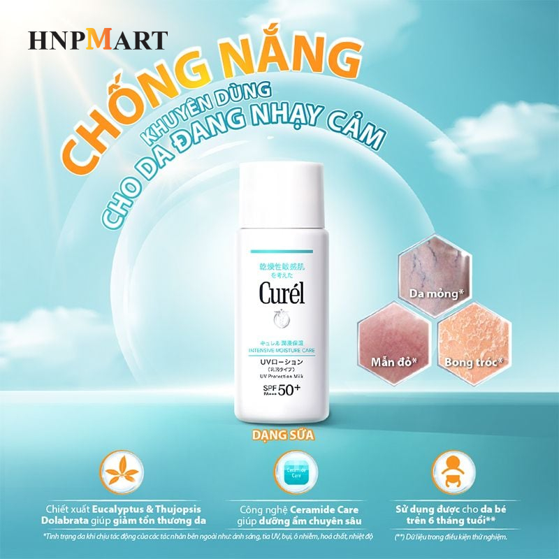 Kem Chống Nắng Curel UV Protection Milk SPF 50+ PA+++ 60ml - Ảnh 3