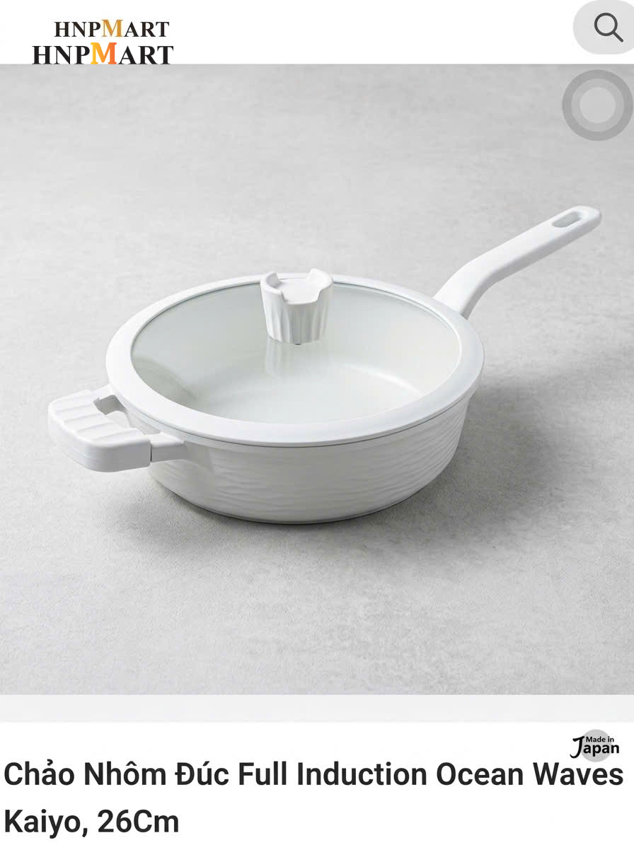 Chảo Nhôm Đúc Full Induction Ocean Waves Kaiyo, 26Cm - Ảnh 2