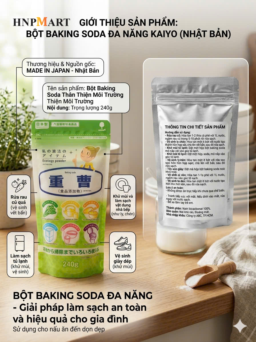 Gói bột baking soda 240g - Ảnh 2