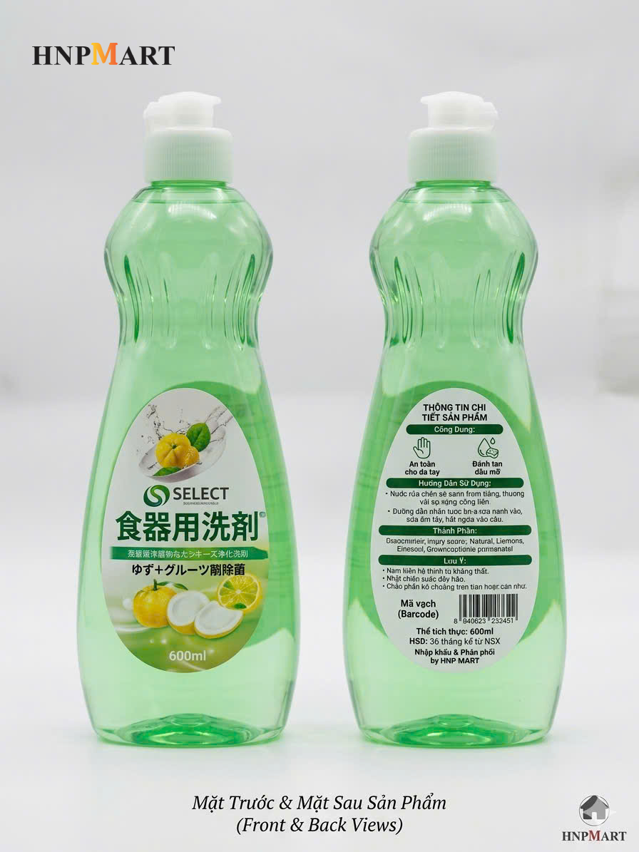 Nước Rửa Chén S Select Hương Táo (600ml) - Ảnh 3