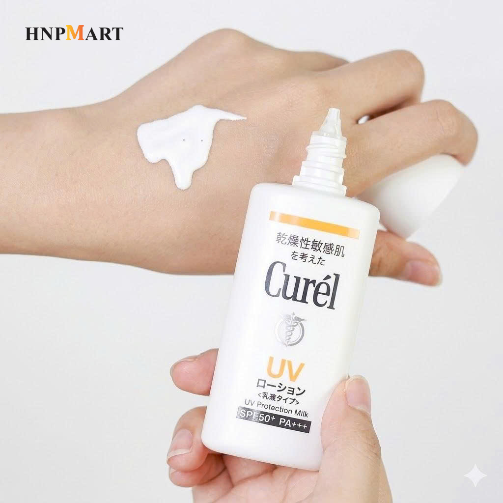 Kem Chống Nắng Curel UV Protection Milk SPF 50+ PA+++ 60ml - Ảnh 5